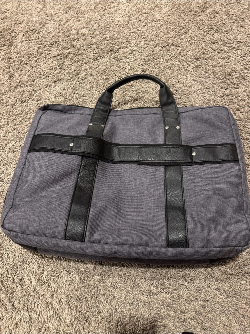 Men’s Gray Laptop Briefcase - Black Trim